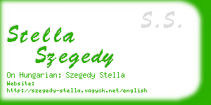 stella szegedy business card